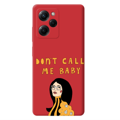Xiaomi Poco X5 Pro Call me baby Red Colored Silicone TPU Θήκη
