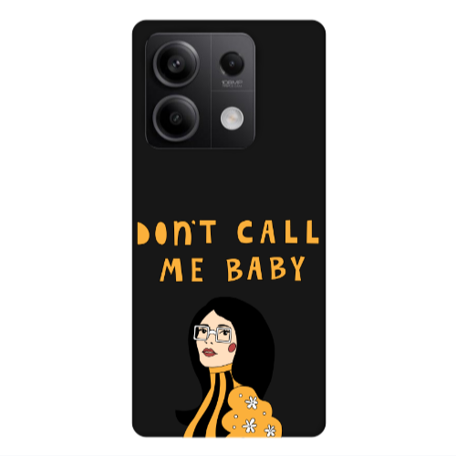 Xiaomi Redmi Note 13 5G Call me baby Black Colored Silicone TPU Θήκη