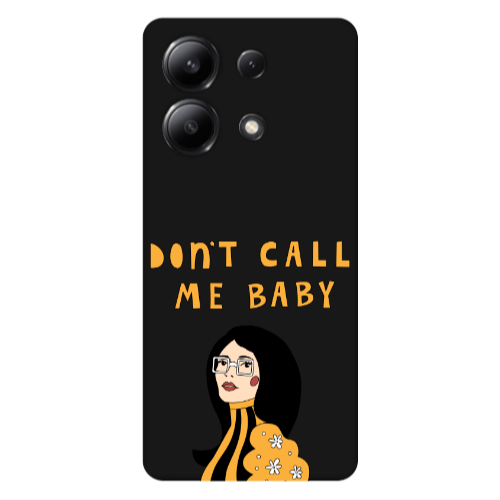 Xiaomi Redmi Note 13 4G Call me baby Black Colored Silicone TPU Θήκη
