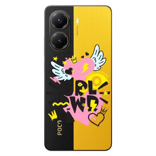 Xiaomi Poco X7 Pro Grl Pwr Transparent Silicone TPU Θήκη