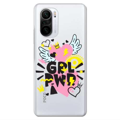 Xiaomi Poco F3 Grl Pwr Transparent Silicone TPU Θήκη