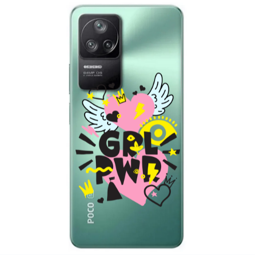 Xiaomi Poco F4 Grl Pwr Transparent Silicone TPU Θήκη