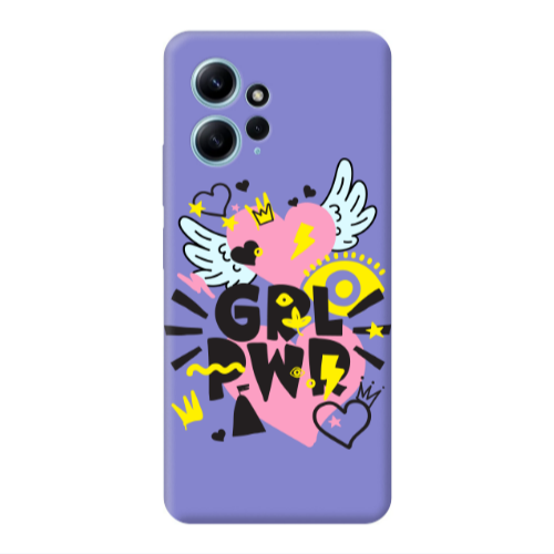 Xiaomi Redmi Note 12 4G Grl Pwr Purple Colored Silicone TPU Θήκη