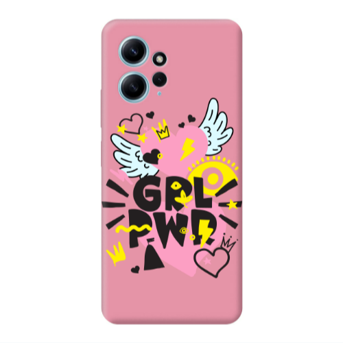 Xiaomi Redmi Note 12 4G Grl Pwr Pink Colored Silicone TPU Θήκη