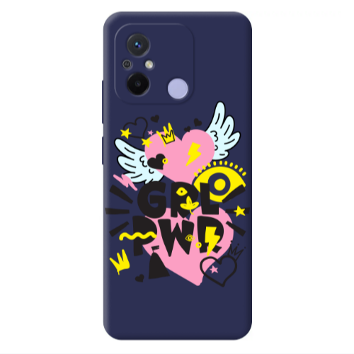 Xiaomi Redmi 12C Grl Pwr Dark blue Colored Silicone TPU Θήκη