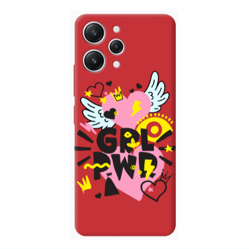 Xiaomi Redmi 12 Grl Pwr Red Colored Silicone TPU Θήκη