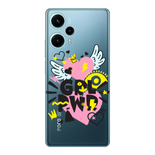 Xiaomi Poco F5 Grl Pwr Transparent Silicone TPU Θήκη