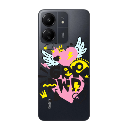 Xiaomi Redmi 13C Grl Pwr Transparent Silicone TPU Θήκη