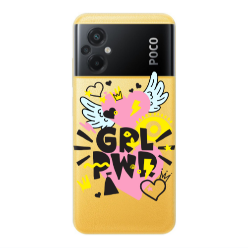 Xiaomi Poco M5 Grl Pwr Transparent Silicone TPU Θήκη