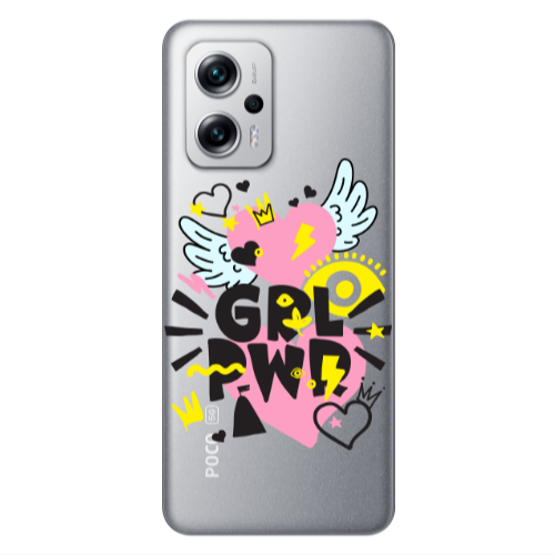 Xiaomi Poco X4 GT Grl Pwr Transparent Silicone TPU Θήκη