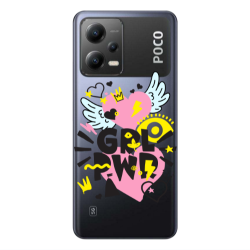 Xiaomi Poco X5 Grl Pwr Transparent Silicone TPU Θήκη