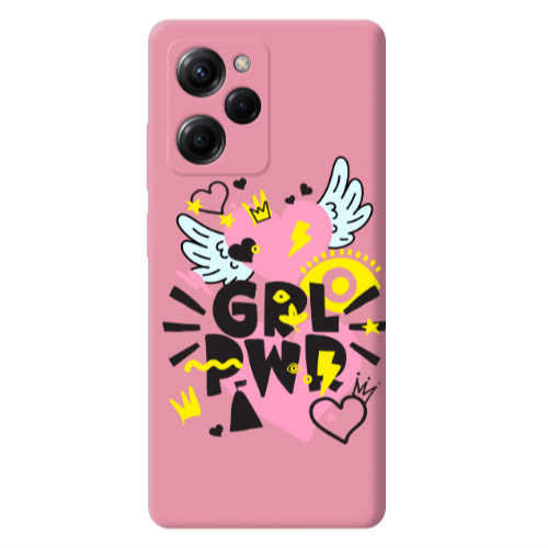 Xiaomi Poco X5 Pro Grl Pwr Pink Colored Silicone TPU Θήκη