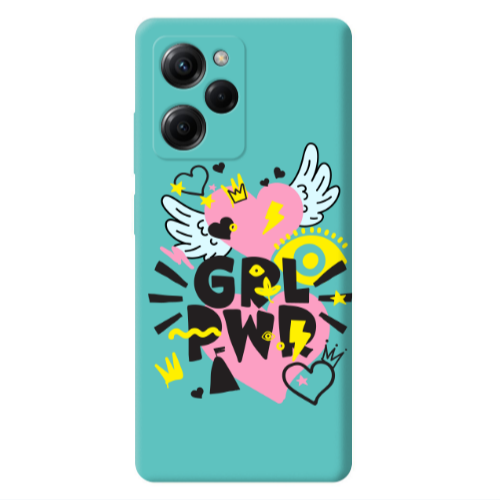Xiaomi Poco X5 Pro Grl Pwr Turquoise Colored Silicone TPU Θήκη