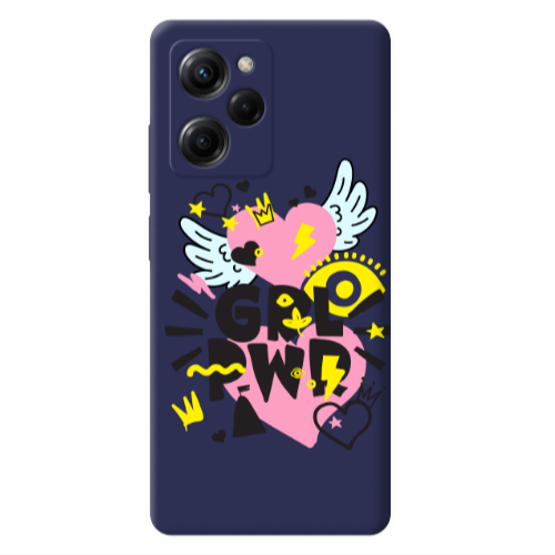 Xiaomi Poco X5 Pro Grl Pwr Dark blue Colored Silicone TPU Θήκη
