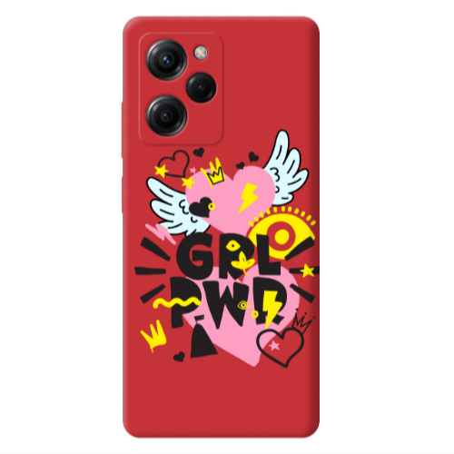 Xiaomi Poco X5 Pro Grl Pwr Red Colored Silicone TPU Θήκη