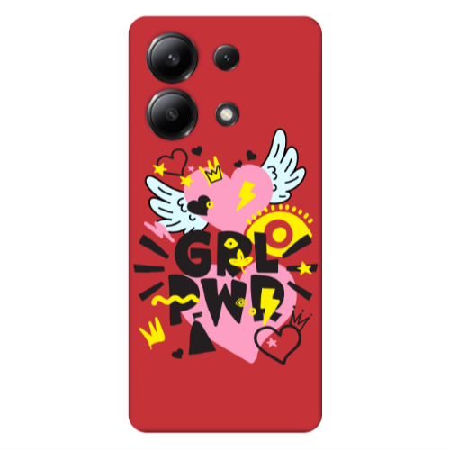 Xiaomi Redmi Note 13 4G Grl Pwr Red Colored Silicone TPU Θήκη