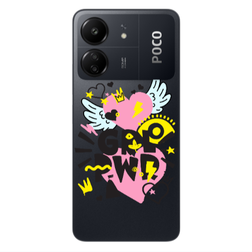 Xiaomi Poco C65 Grl Pwr Transparent Silicone TPU Θήκη
