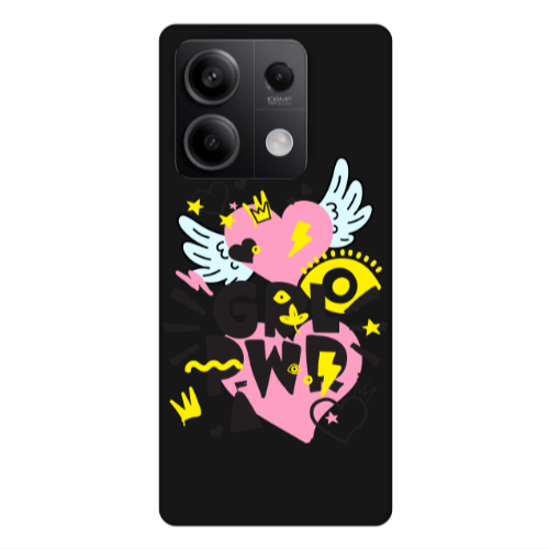 Xiaomi Redmi Note 13Pro 5G Grl Pwr Black Colored Silicone TPU Θήκη