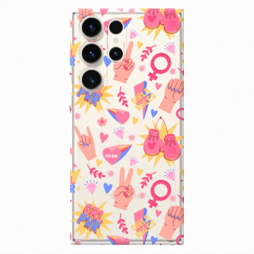 Samsung S25 Ultra Grl Pwr 2 Transparent Silicone TPU Θήκη