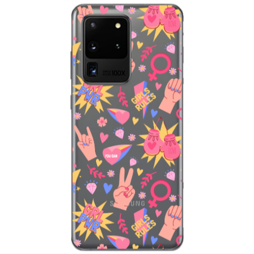 Samsung S20 Ultra Grl Pwr 2 Transparent Silicone TPU Θήκη