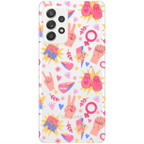Samsung A53 Grl Pwr 2 Transparent Silicone TPU Θήκη