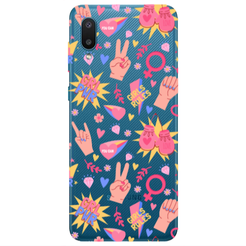 Samsung A02 Grl Pwr 2 Transparent Silicone TPU Θήκη
