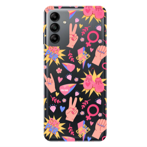 Samsung A04S Grl Pwr 2 Transparent Silicone TPU Θήκη