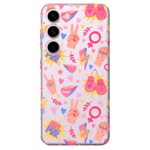 Samsung S23 Grl Pwr 2 Transparent Silicone TPU Θήκη