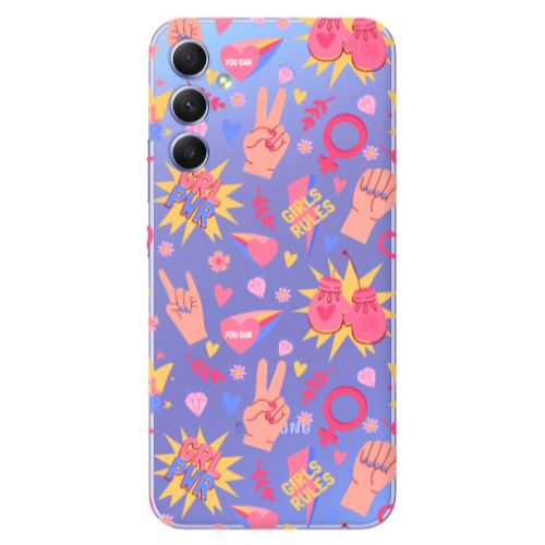 Samsung A34 Grl Pwr 2 Transparent Silicone TPU Θήκη