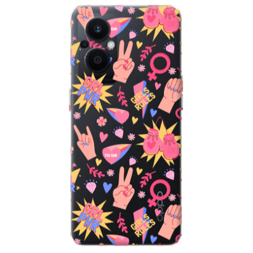 Oppo Reno 7 Lite Grl Pwr 2 Transparent Silicone TPU Θήκη