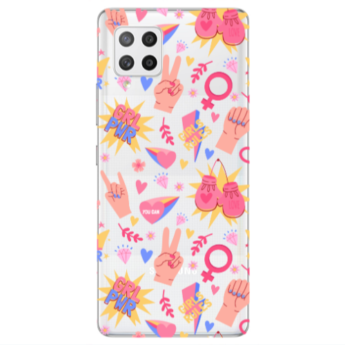 Samsung A42 5G Grl Pwr 2 Transparent Silicone TPU Θήκη