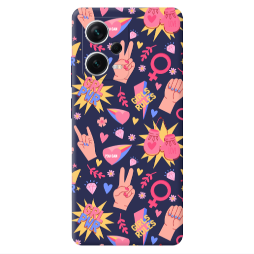 Xiaomi Poco X5 Grl Pwr 2 Dark blue Colored Silicone TPU Θήκη