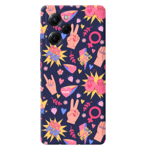 Xiaomi Poco X5 Pro Grl Pwr 2 Dark blue Colored Silicone TPU Θήκη
