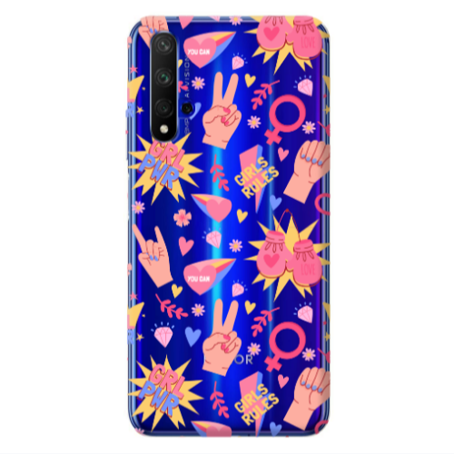 Huawei Nova 5 T Grl Pwr 2 Transparent Silicone TPU Θήκη