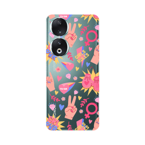Honor 90 5G Grl Pwr 2 Transparent Silicone TPU Θήκη