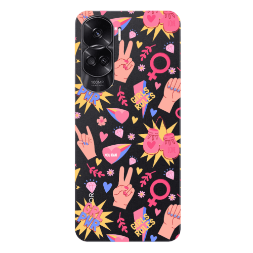 Honor 90 Lite 5G Grl Pwr 2 Transparent Silicone TPU Θήκη
