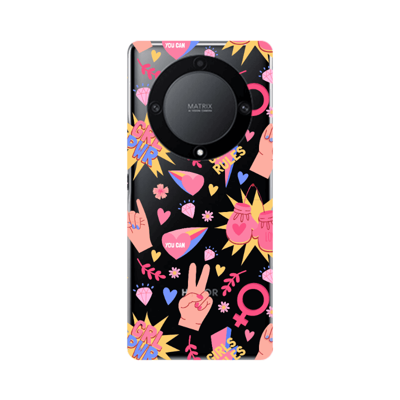 Honor Magic5 Lite 5G Grl Pwr 2 Transparent Silicone TPU Θήκη