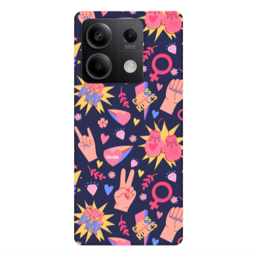 Xiaomi Redmi Note 13 5G Grl Pwr 2 Dark blue Colored Silicone TPU Θήκη