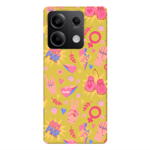 Xiaomi Redmi Note 13 5G Grl Pwr 2 Yellow Colored Silicone TPU Θήκη