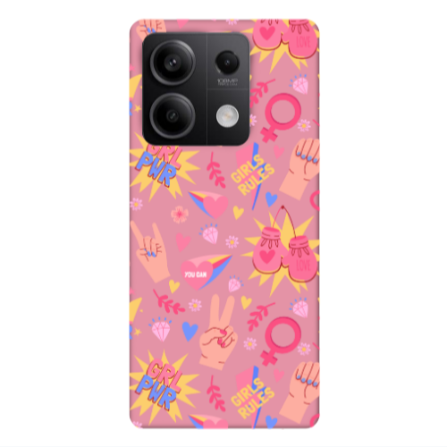 Xiaomi Redmi Note 13Pro 5G Grl Pwr 2 Pink Colored Silicone TPU Θήκη