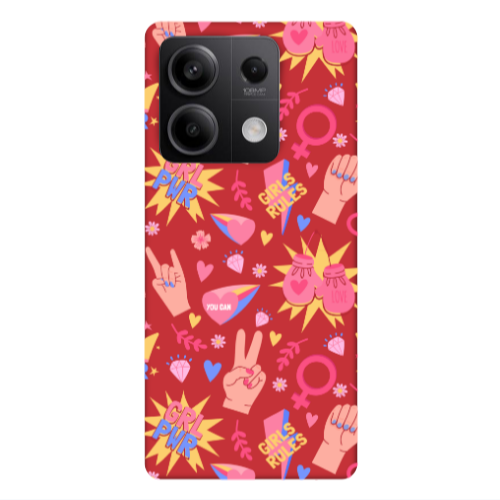 Xiaomi Redmi Note 13Pro 5G Grl Pwr 2 Red Colored Silicone TPU Θήκη