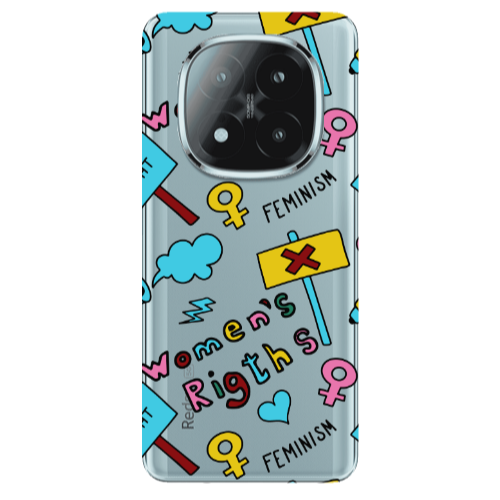 Xiaomi Redmi Note 14 Pro + 5g Feminism Transparent Silicone TPU Θήκη