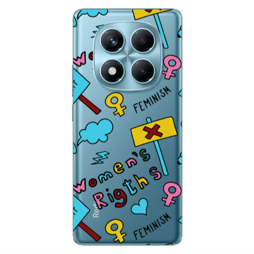 Xiaomi Redmi Note 14 Pro Feminism Transparent Silicone TPU Θήκη
