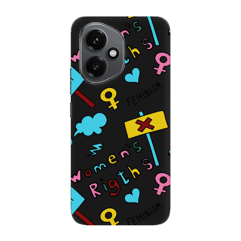 Honor Magic 400 Feminism Black Colored Silicone TPU Θήκη