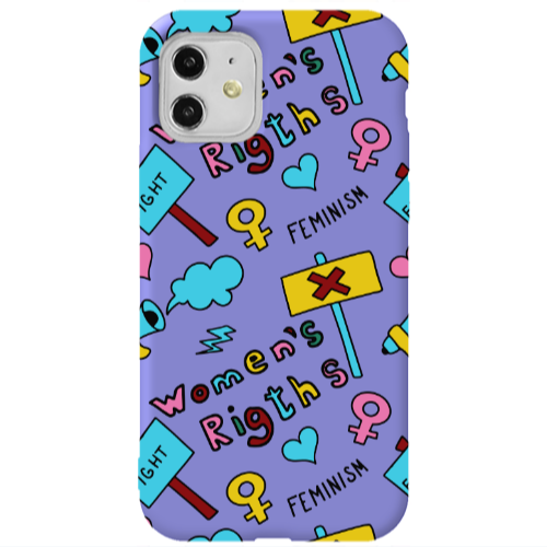 Apple iPhone 11  Feminism Purple Colored Silicone TPU Θήκη