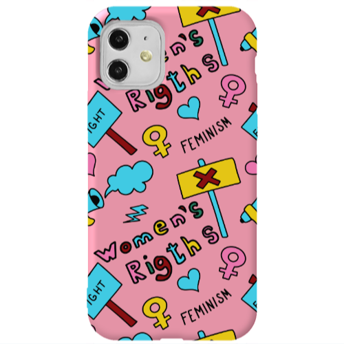 Apple iPhone 11  Feminism Pink Colored Silicone TPU Θήκη