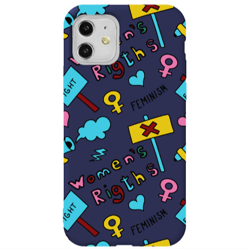 Apple iPhone 11  Feminism Dark blue Colored Silicone TPU Θήκη