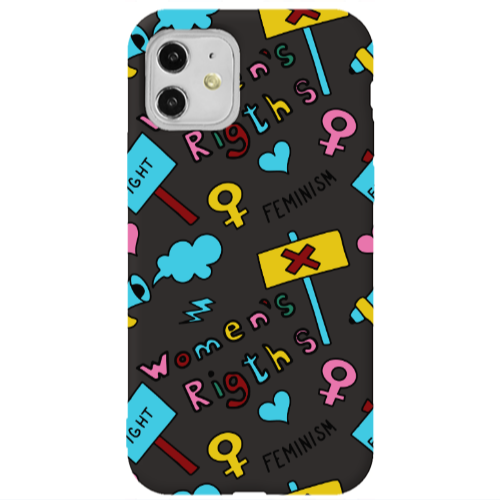 Apple iPhone 11  Feminism Black Colored Silicone TPU Θήκη