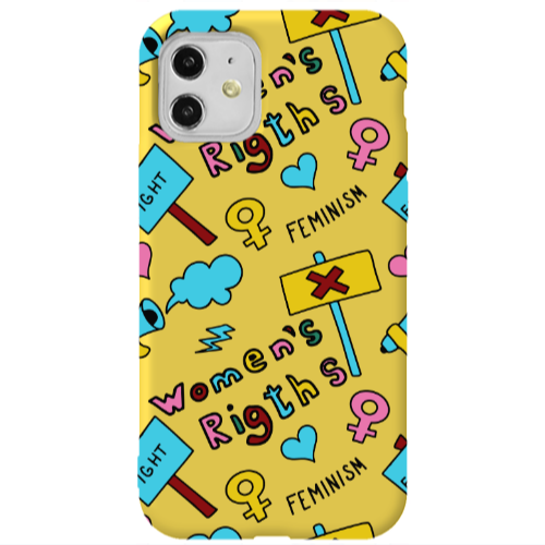 Apple iPhone 11  Feminism Yellow Colored Silicone TPU Θήκη