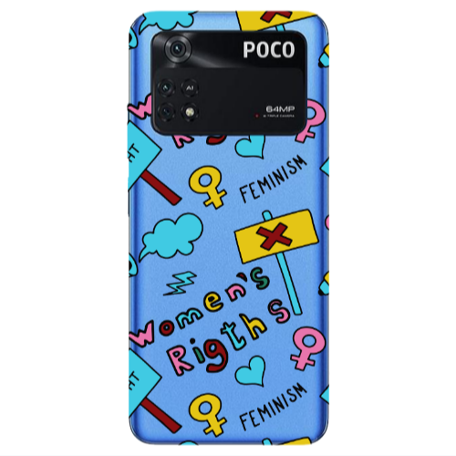 Xiaomi Poco M4 Pro 4G Feminism Transparent Silicone TPU Θήκη